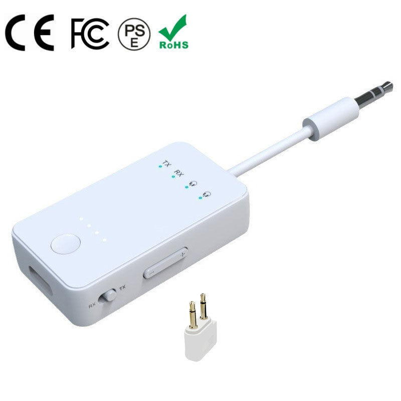 Bluetooth transceiver to 3.5mm AUX plug adapter
